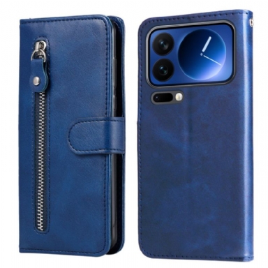 Läderfodral Xiaomi 17 Pro Telefonfodral Ficka Med Dragkedja