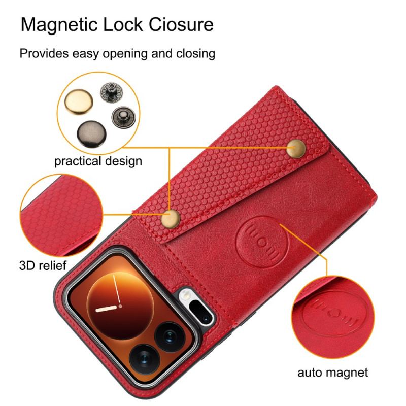 Läderfodral Xiaomi 17 Pro Telefonfodral Korthållare Och Stativ