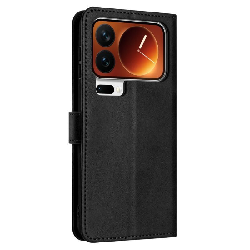 Läderfodral Xiaomi 17 Pro Telefonfodral Lädereffekt Med Snodd