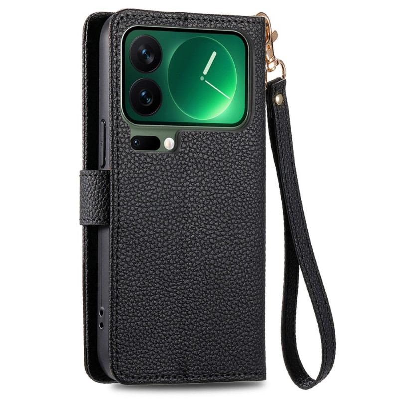 Läderfodral Xiaomi 17 Pro Telefonfodral Rfid-blockerande Hjärtdesign