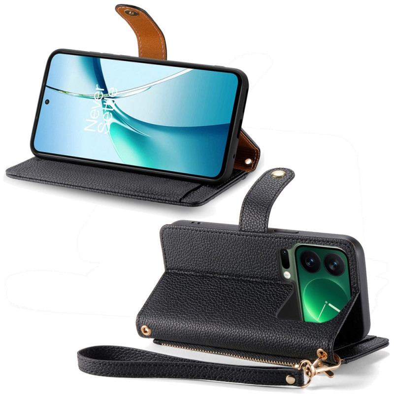 Läderfodral Xiaomi 17 Pro Telefonfodral Rfid-blockerande Hjärtdesign