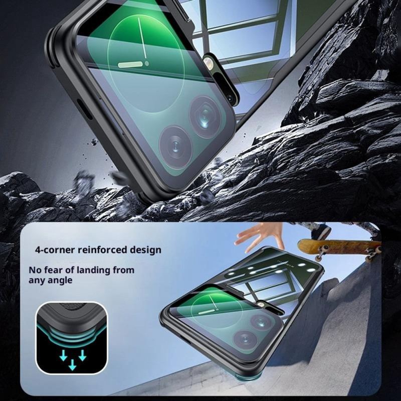 Skal För Xiaomi 17 Pro Transparent Integrerat Stativ Och Kameraskydd