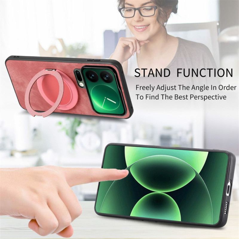 Skal Xiaomi 17 Pro Roterande Stativ Och Retroläderstruktur