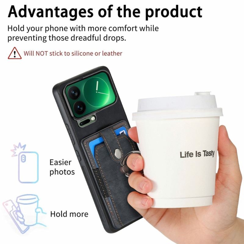 Skal Xiaomi 17 Pro Stativ Och Korthållare I Läderimitation