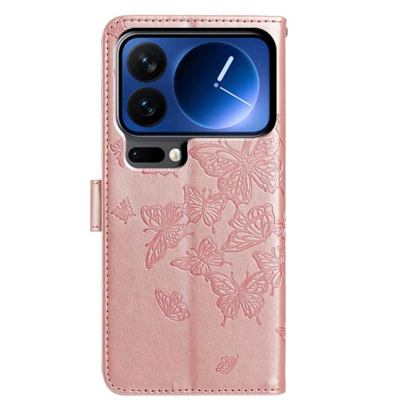 Skyddsfodral Xiaomi 17 Pro Graverade Fjärilar