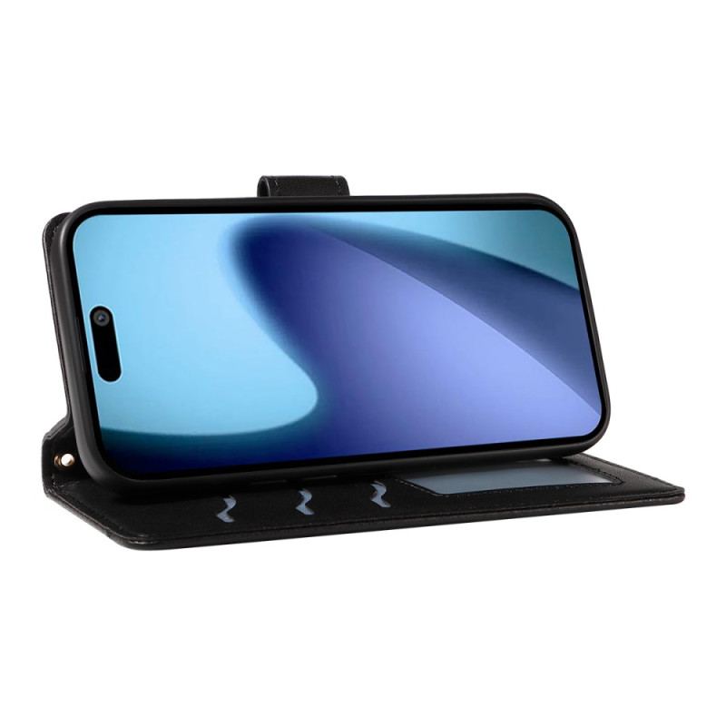 Läderskal Fodral iPhone Air Quiltad Med Rem Och Axelrem