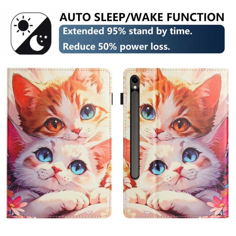 Case Samsung Galaxy Tab S10 Fe Telefonfodral Två Katter