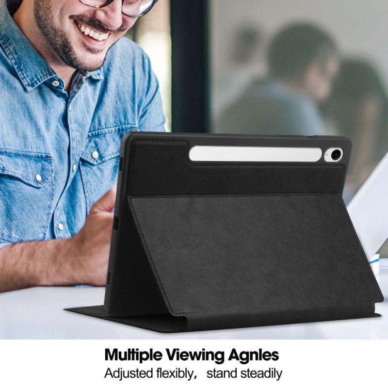 Fodral Samsung Galaxy Tab S10 Fe Lädereffekt