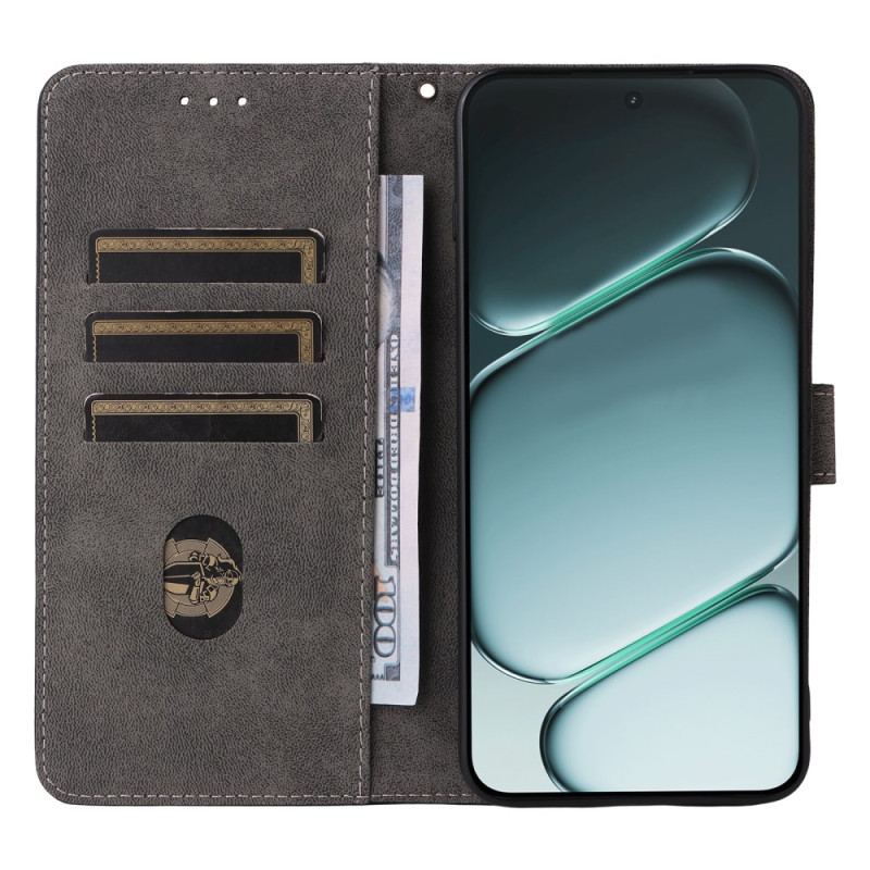 Läderskal Fodral Oneplus 15r Rfid-blockerande Mockaeffekt