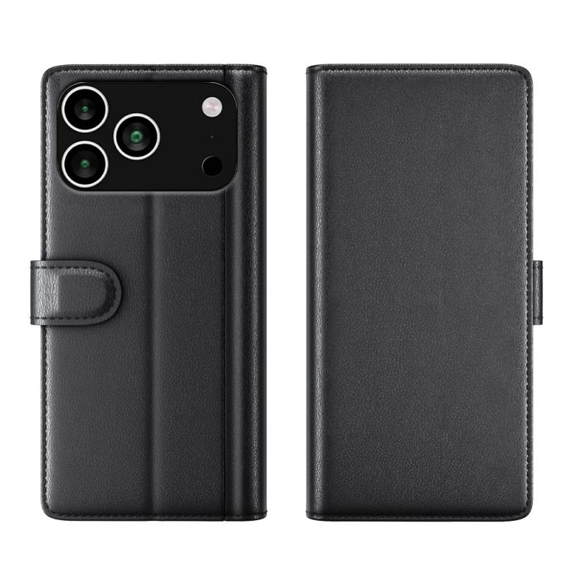 Fodral iPhone 17 Pro Max Plånbok I Äkta Läder