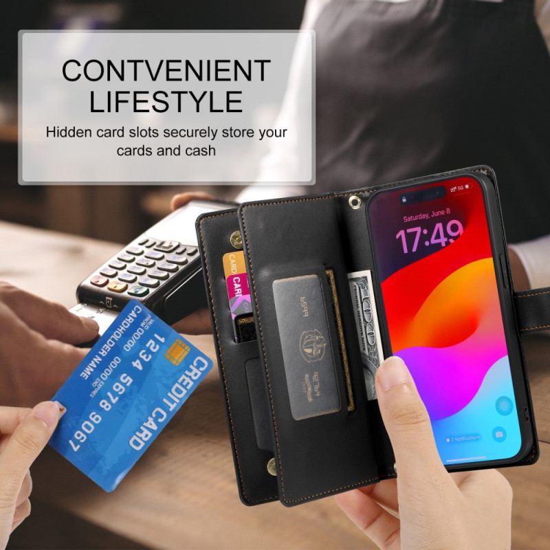 Fodral iPhone 17 Pro Max Plånbok Med Dragkedja