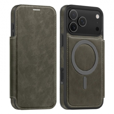 Folio-fodral För iPhone 17 Pro Max Magsafe-kompatibel Med Rfid-korthållare