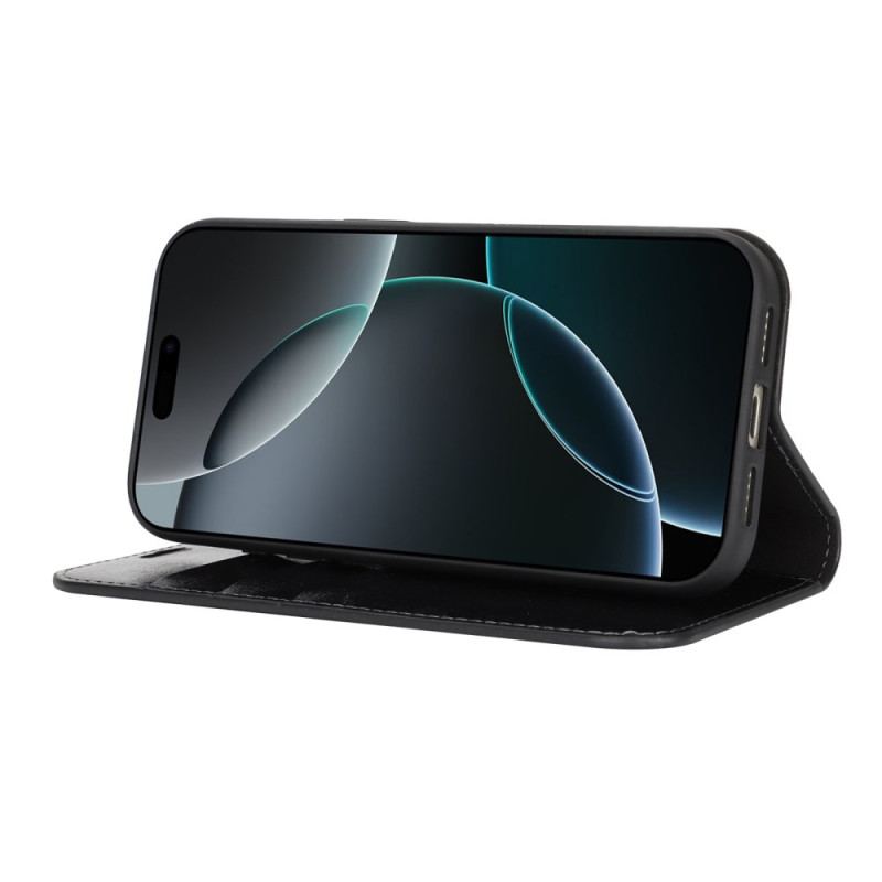 Folio-fodral iPhone 17 Pro Max Äkta Läder