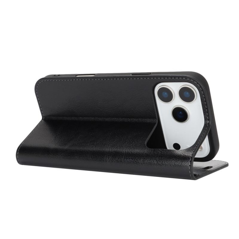 Folio-fodral iPhone 17 Pro Max Äkta Läder