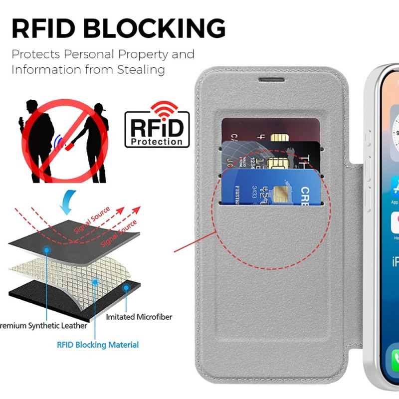 Folio-fodral iPhone 17 Pro Max Magsafe-kompatibel Vadderad