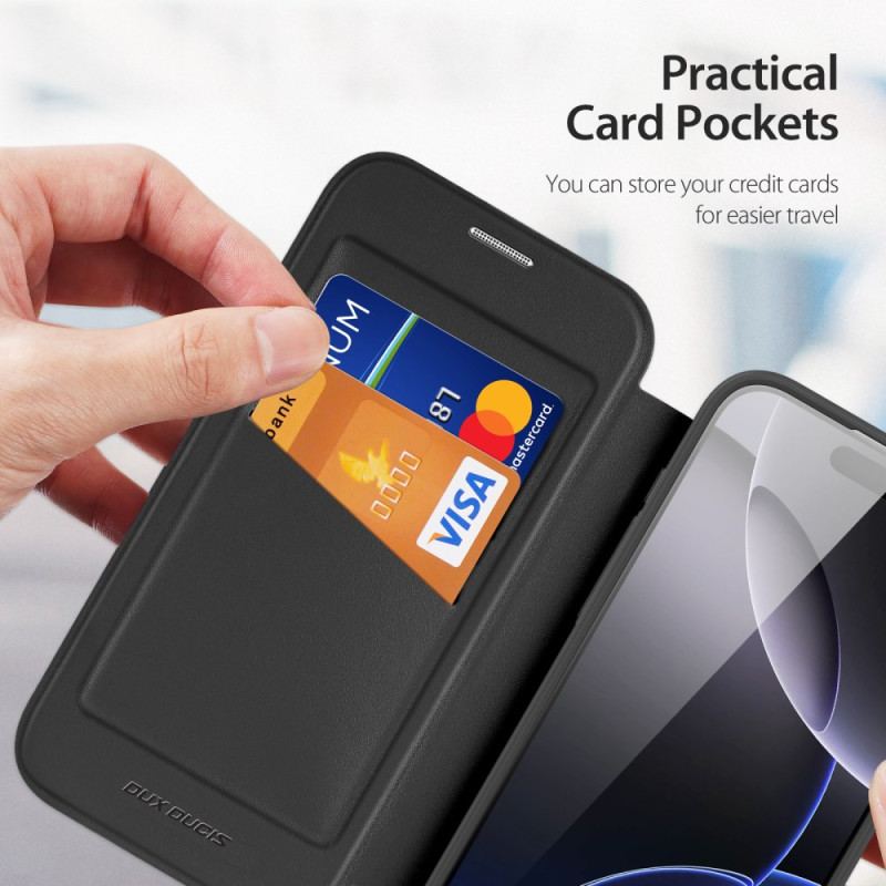 Folio-fodral iPhone 17 Pro Max Magsafe Med Skin X Pro Series Dux Ducis-fäste