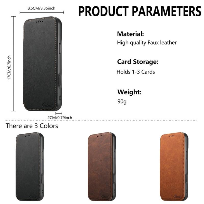 Folio-fodral iPhone 17 Pro Max Telefonfodral Magsafe-kompatibel Suteni