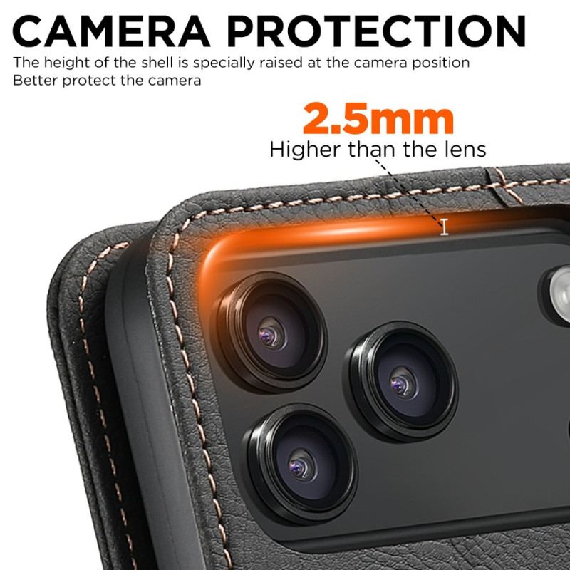 Folio-fodral iPhone 17 Pro Max Telefonfodral Magsafe Premium Vintage-kompatibel