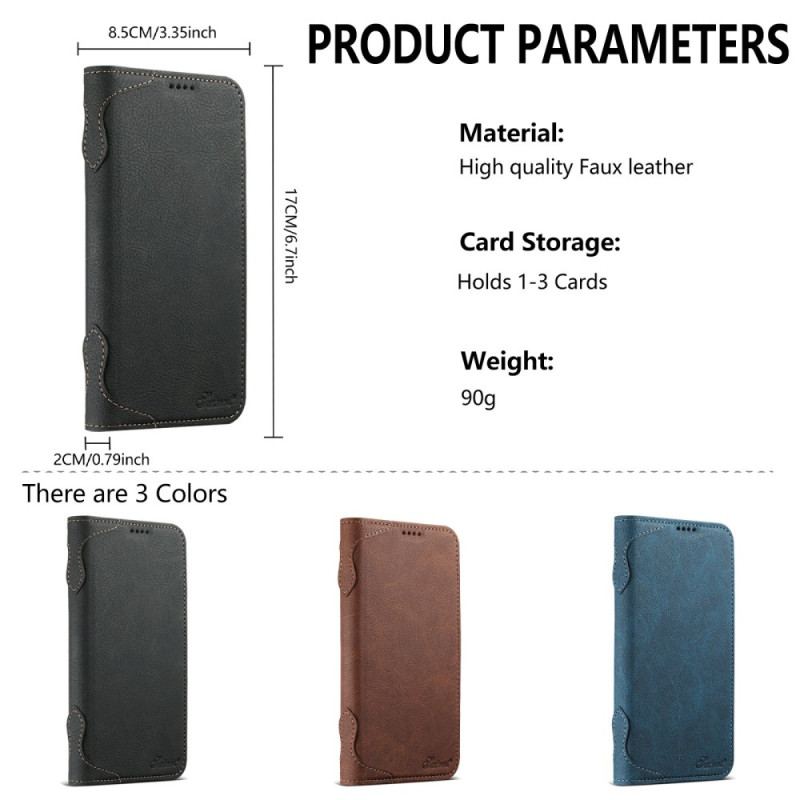 Folio-fodral iPhone 17 Pro Max Telefonfodral Magsafe Premium Vintage-kompatibel