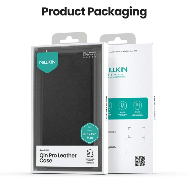 Folio-fodral iPhone 17 Pro Max Telefonfodral Qin Pro-serien Nillkin