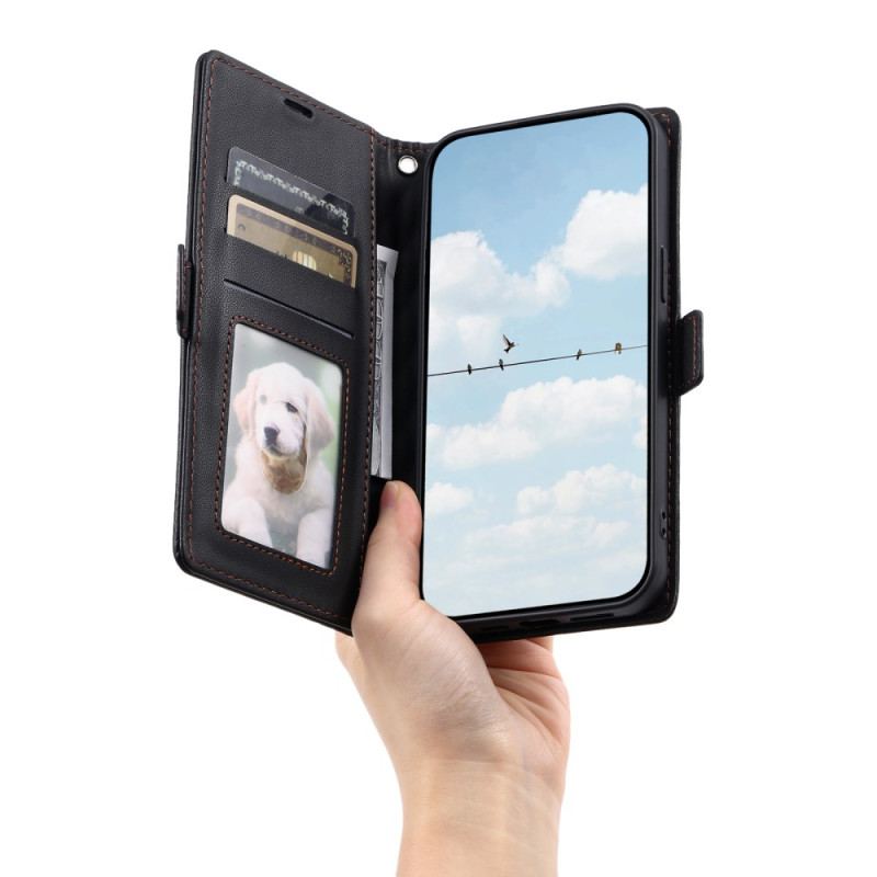 Läderfodral iPhone 17 Pro Max Telefonfodral Klassisk Quiltad