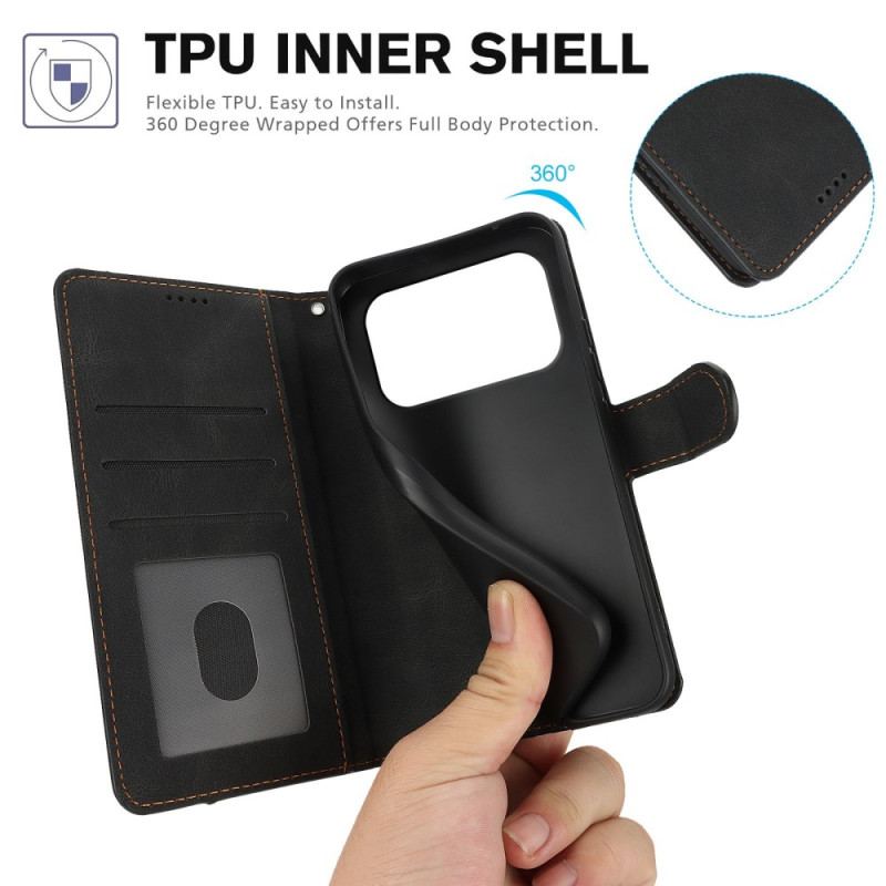 Läderfodral iPhone 17 Pro Max Telefonfodral Med Plånbok Och Ställ