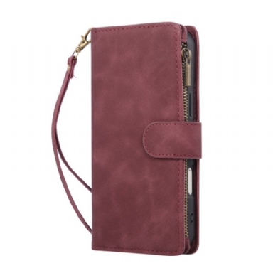 Läderfodral iPhone 17 Pro Max Telefonfodral Plånbok Med Mockaeffekt