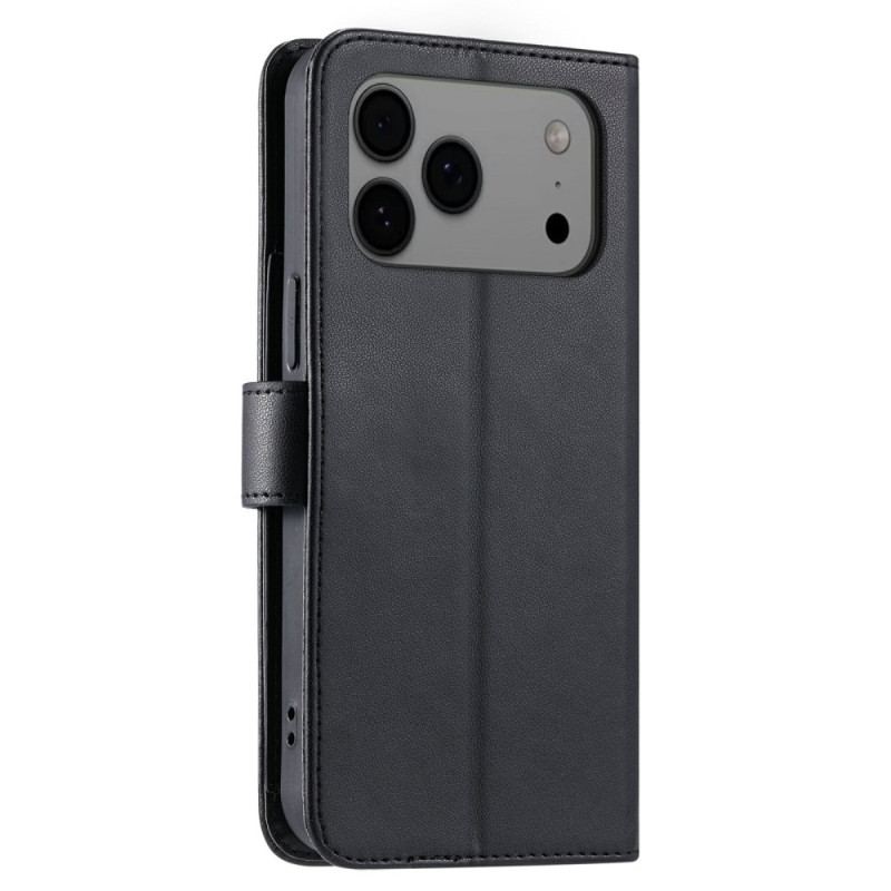 Läderfodral iPhone 17 Pro Max Telefonfodral Quiltad Med Snodd Och Axelrem