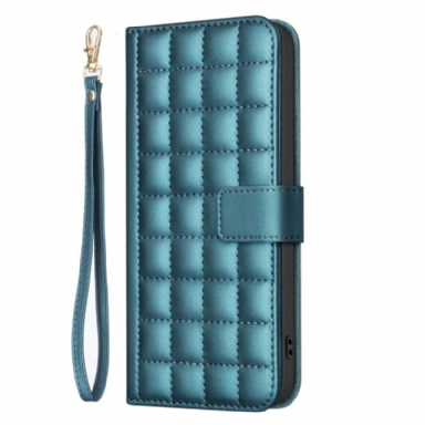 Läderfodral iPhone 17 Pro Max Telefonfodral Vadderad Binfen-färg