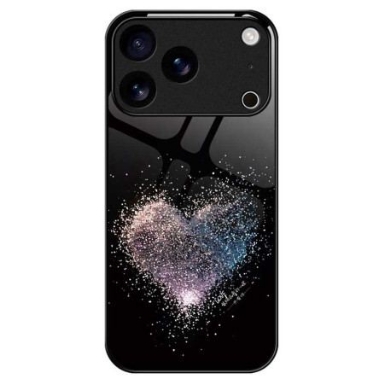 Skal iPhone 17 Pro Max Hjärtliknande Härdat Glas