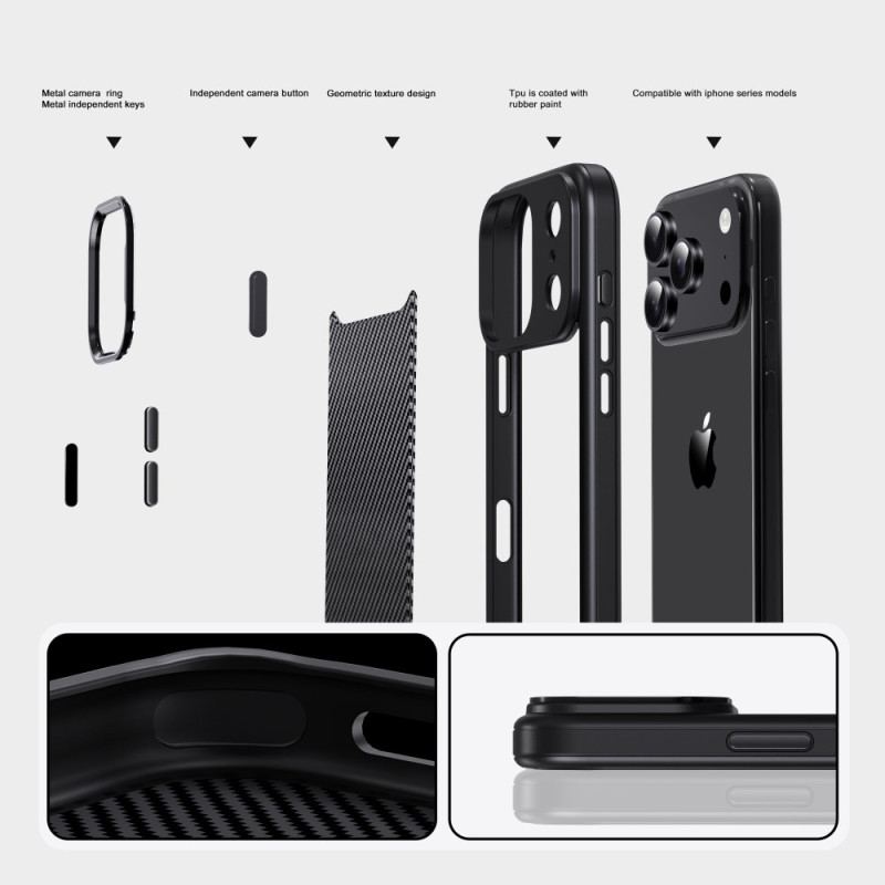 Skal iPhone 17 Pro Max Ipaky Carbon Fiber