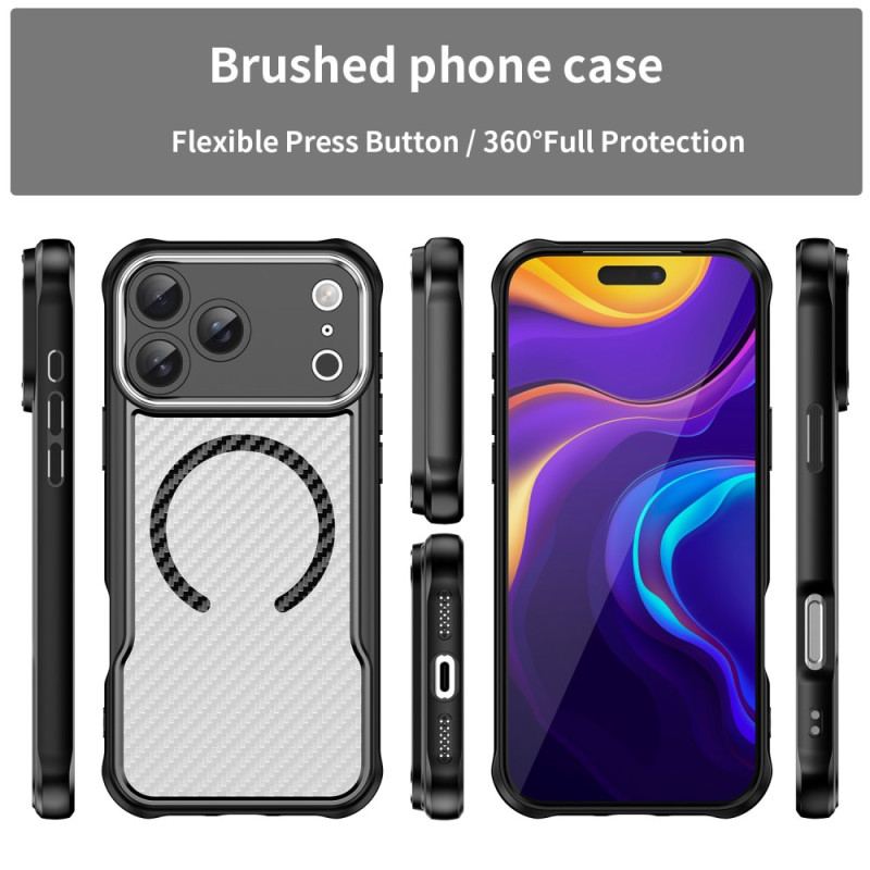 Skal iPhone 17 Pro Max Magsafe-kompatibel Genomskinlig Kolfiber