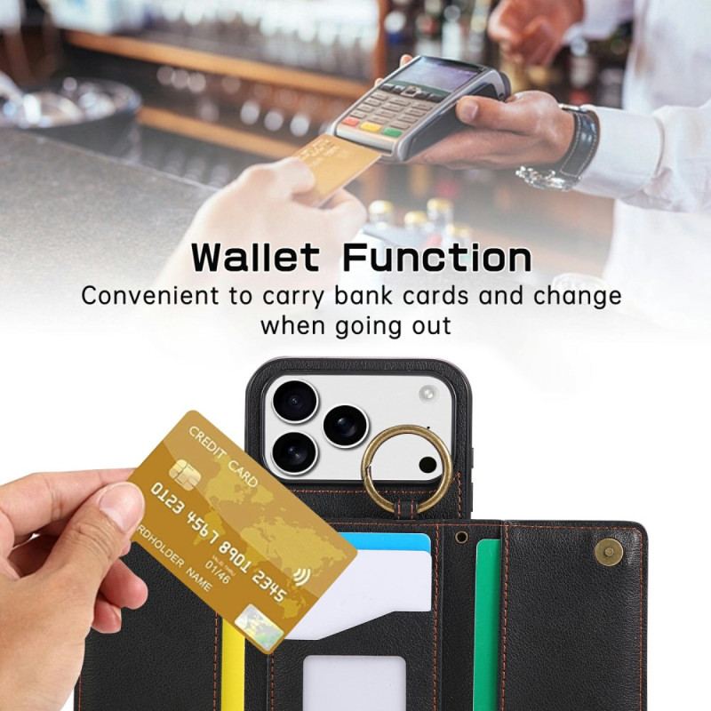 Skal iPhone 17 Pro Max Plånbok Och Axelrem