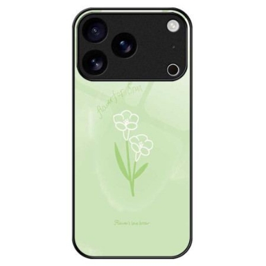 Skal iPhone 17 Pro Max Telefonfodral Blommor I Härdat Glas