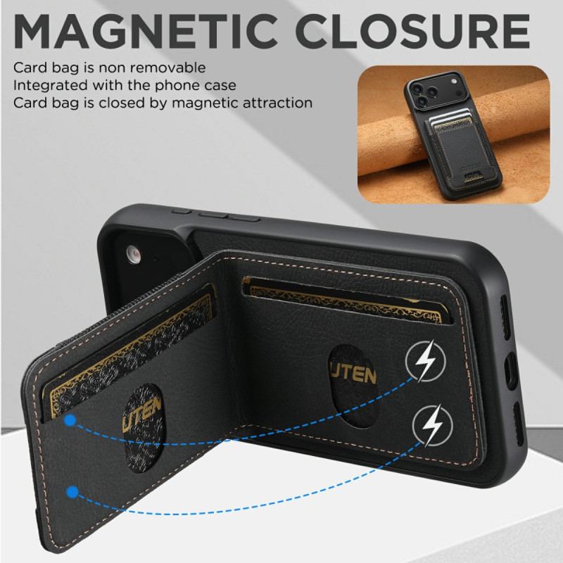 Skal iPhone 17 Pro Max Telefonfodral Korthållare Och Stativ I Retrostil