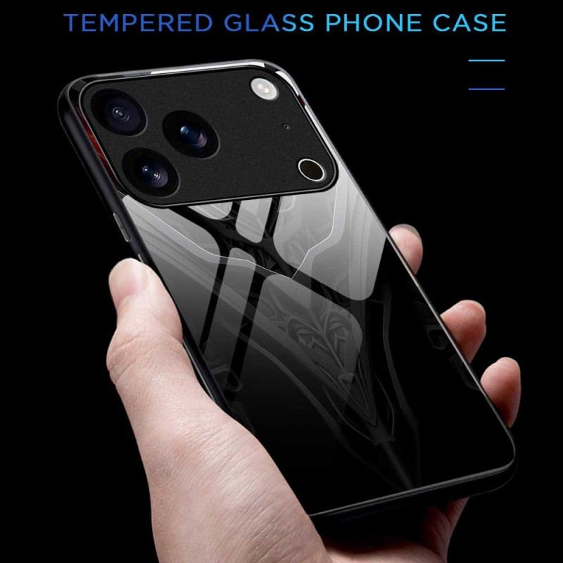 Skal iPhone 17 Pro Max Telefonfodral Svart Design I Härdat Glas