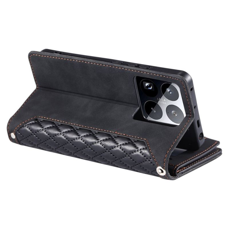 Fodral För Xiaomi 15 Pro Multifunktionell Quiltad Plånbok