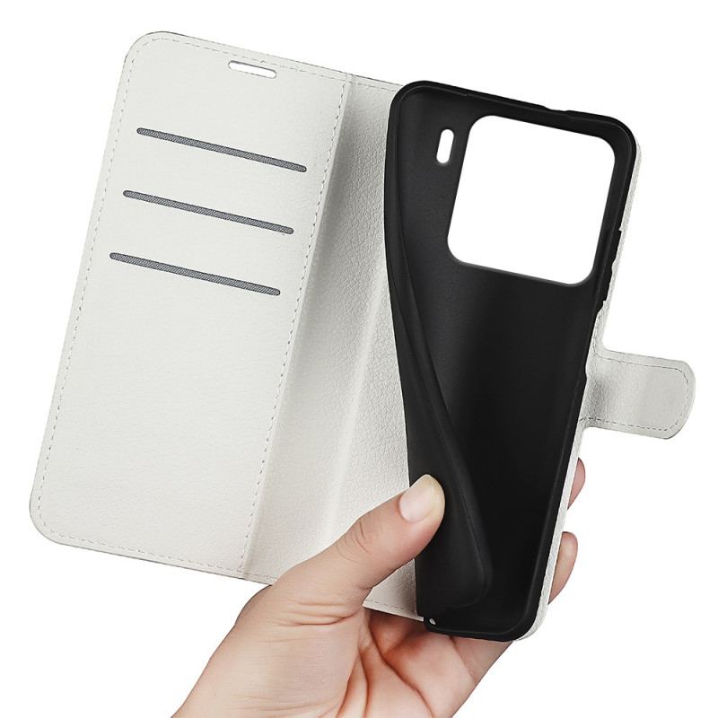 Fodral Xiaomi 15 Pro Klassiskt Litchi-imitationsläder