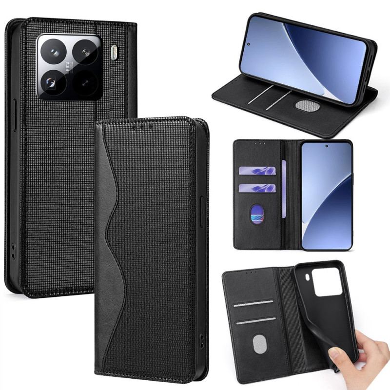 Folio-fodral Xiaomi 15 Pro Rfid-skydd Med Vågmönster