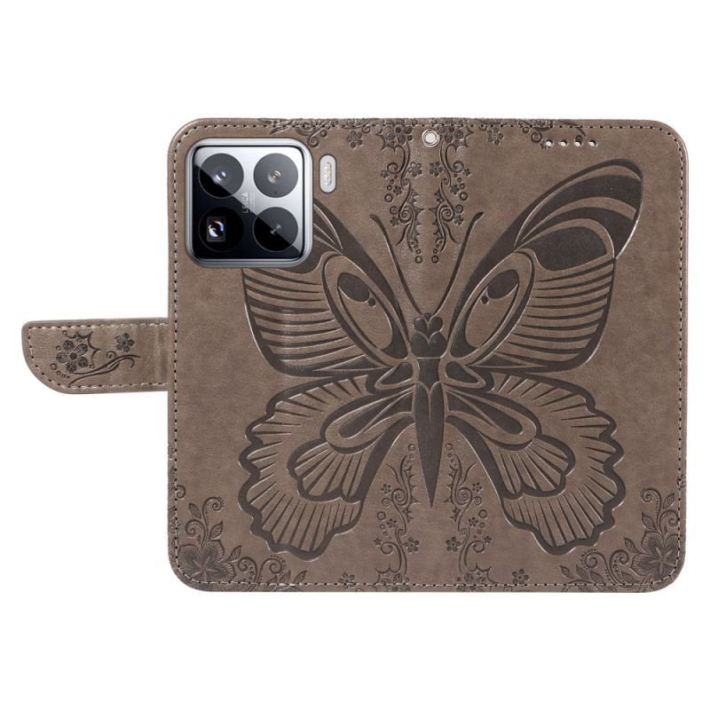 Läderfodral Xiaomi 15 Pro Telefonfodral Fjärilsdesign