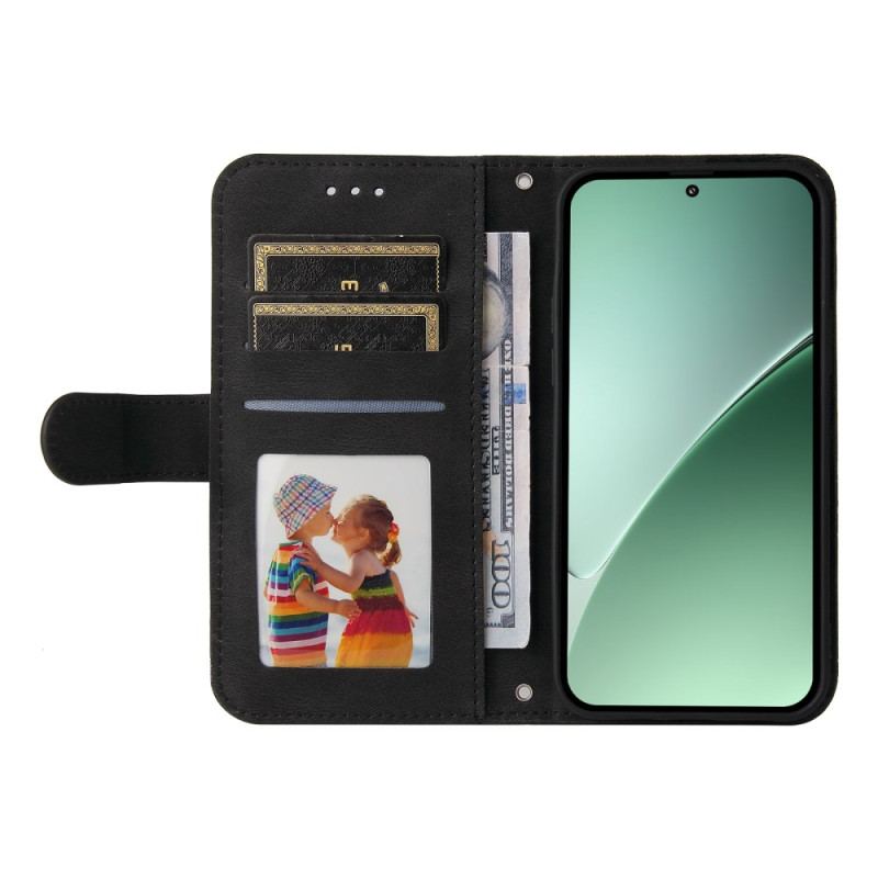 Läderfodral Xiaomi 15 Pro Telefonfodral Nit Och Rem