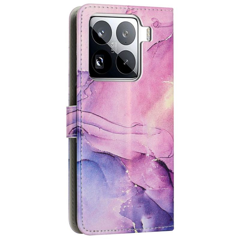 Läderskal Fodral Xiaomi 15 Pro Marmoreffekt