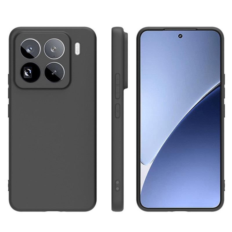 Skal Xiaomi 15 Pro Matt Silikon Med Skärmskydd I Härdat Glas