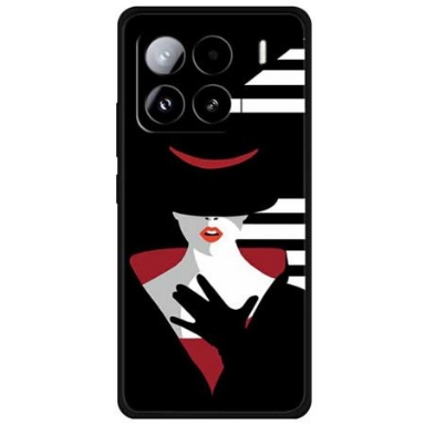 Skal Xiaomi 15 Pro Telefonfodral Dam I Svart Hatt