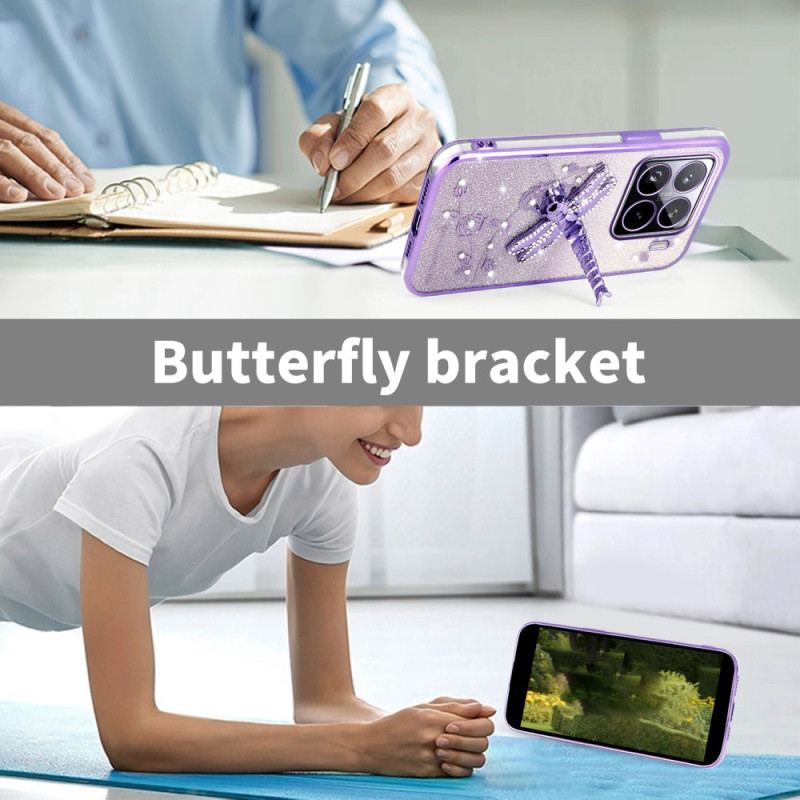 Skal Xiaomi 15 Pro Telefonfodral Kadem-stativ Med Trollslända