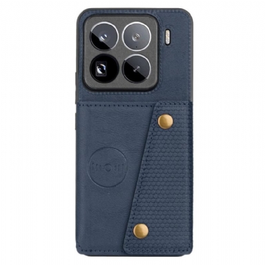 Skal Xiaomi 15 Pro Telefonfodral Korthållare Med Lädereffekt