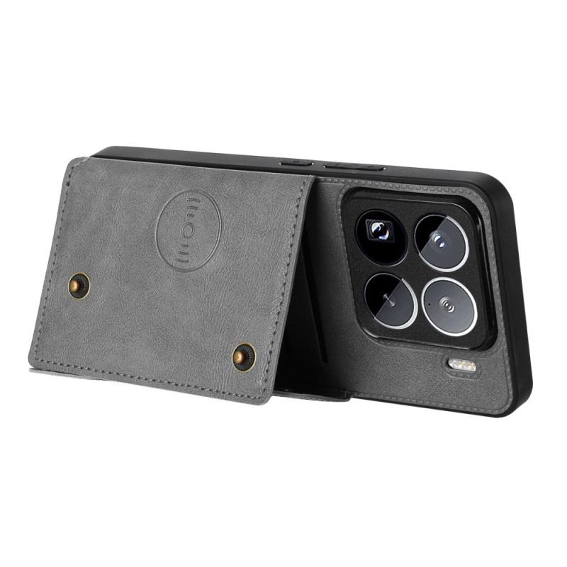 Skal Xiaomi 15 Pro Telefonfodral Korthållare Med Lädereffekt