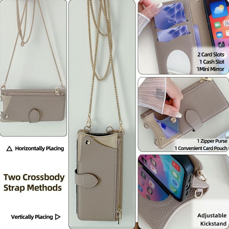 Fodral För Poco X7 5g Plånbok Med Kedja