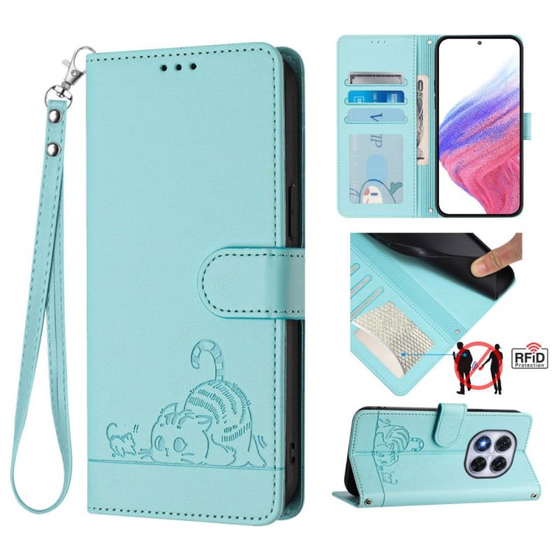 Fodral Poco X7 5g Rfid-skyddande Kattmotiv