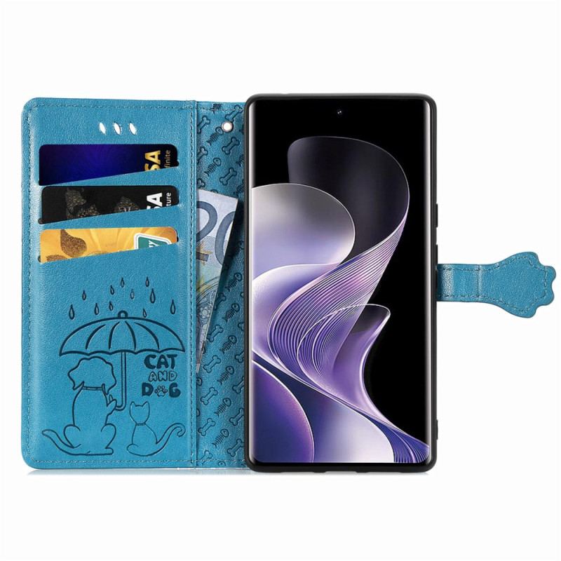 Läderfodral Poco X7 5g Telefonfodral Animerade Djur